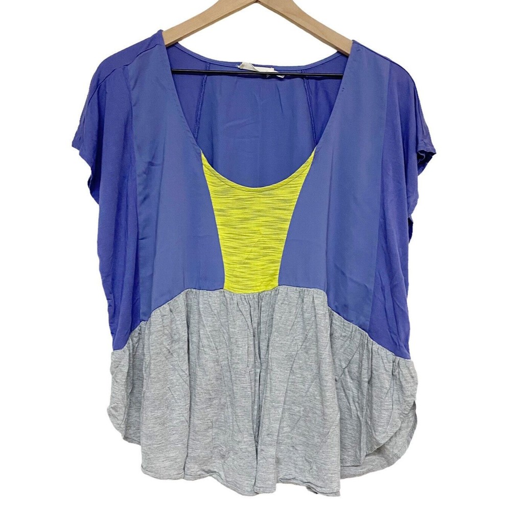 The Addison Story Short Sleeve Top Womens Size Small Color Block